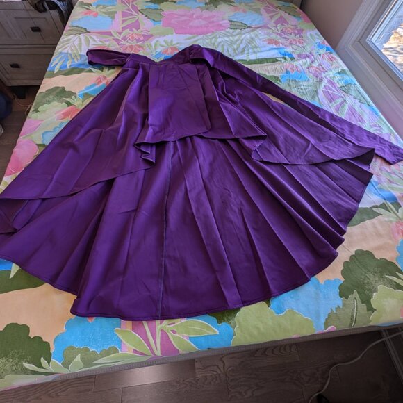 Purple Hi-Lo Maxi Skirt Large Seventh Avenue Design Studio NY&C Brand New - Picture 6 of 16